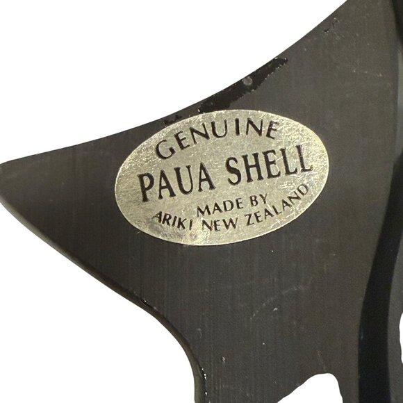 Ariki Paua Shell Cat Figurines Pair MCM Cool Cats Made In New Zealand Groovy Mod - Picture 3 of 9